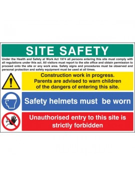 Site information sign rigid plastic version 3 Site Products